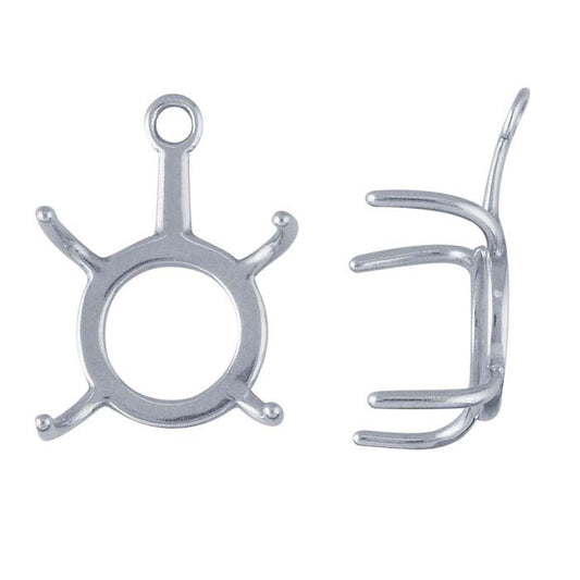 Sterlingsilber 11,5 x 9,5 mm Freiform-Komponentenhalterung
