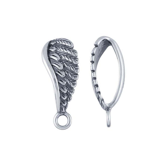 Sterling Silver Angel Wing Bail with Ring