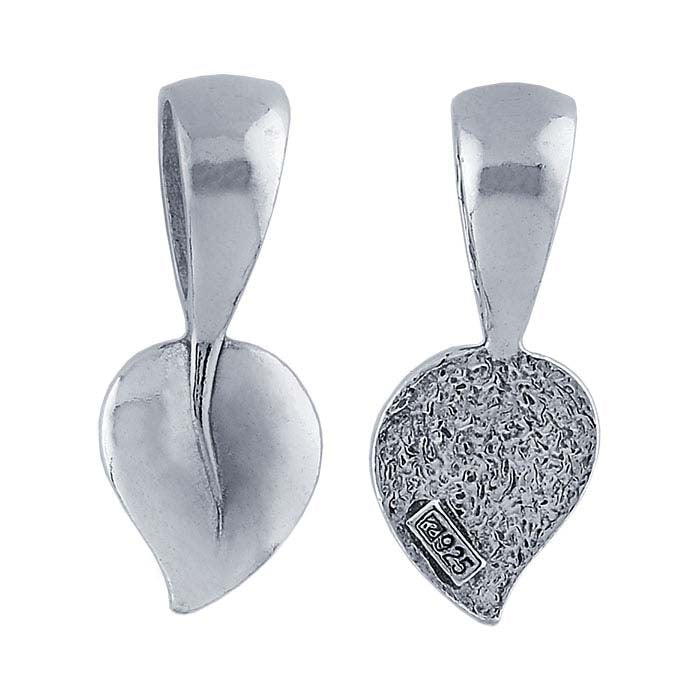 Sterling Silver Leaf Glue-On Bail