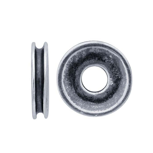 Sterling Silver 8 x 2mm Grooved Bead