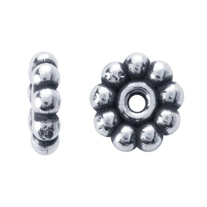 Sterling Silver 8 x 2.4mm Bali-Style Bead