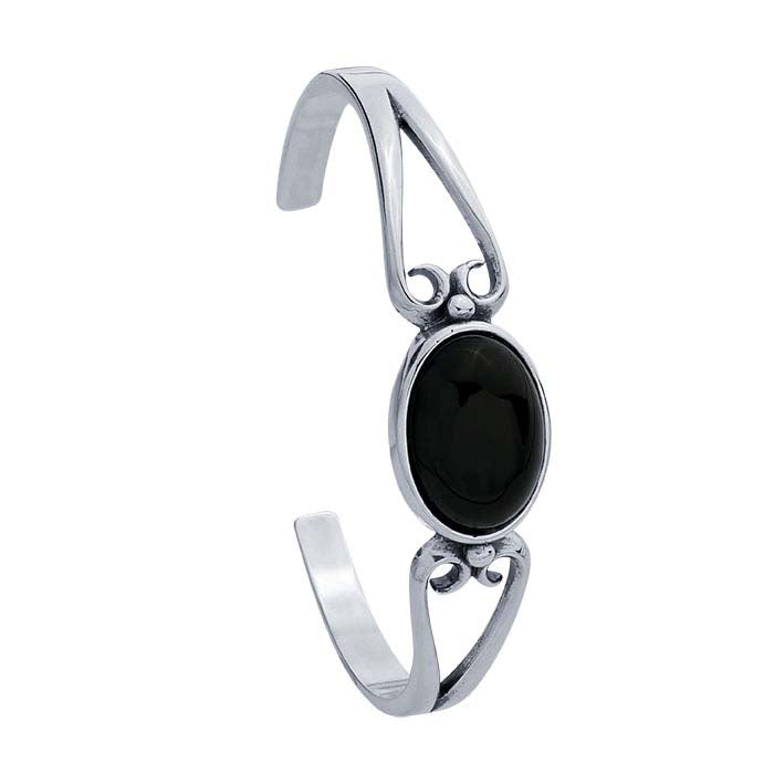 Sterling Silver 18 x 13mm Oval Cuff Bracelet Mounting
