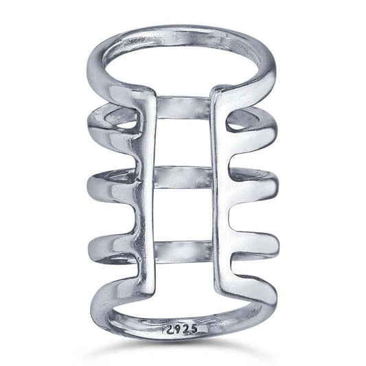 Sterling Silver Five-Row Ear Cuff