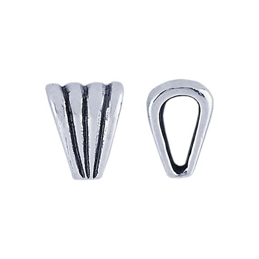 Sterling Silver Fluted Solder-On Bail