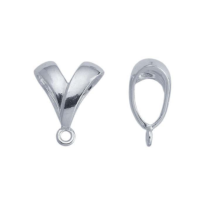 Sterling Silver V-Shaped Bail with Ring