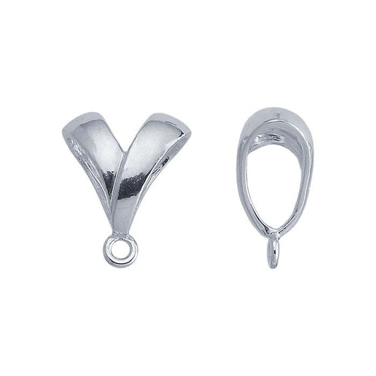 Sterling Silver V-Shaped Bail with Ring