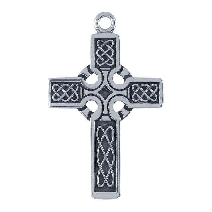 Sterling Silver Celtic Design Cross Pendant