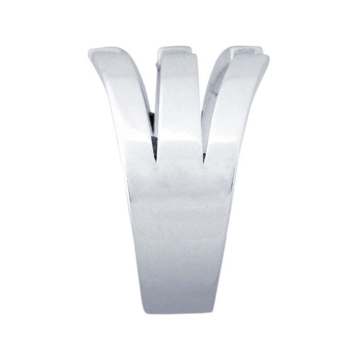 Sterling Silver Flat Triple Split Ring Shank
