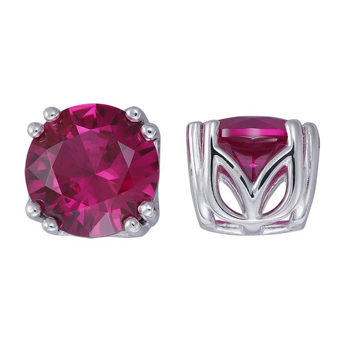 Sterling Silver 8mm Round Pre-Notched Double-Prong 4-Prong Setting