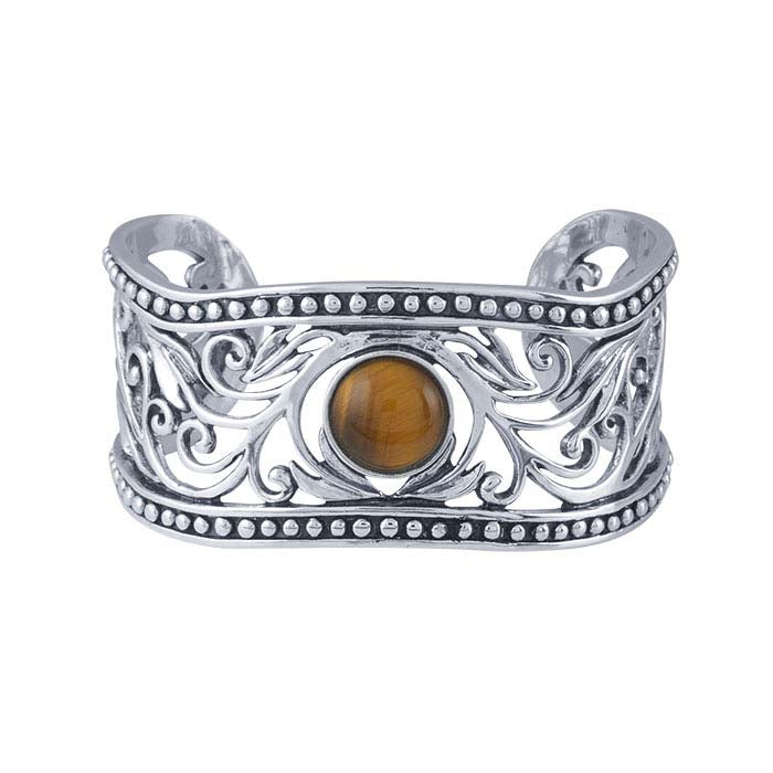 Sterling Silver 12mm Round Beaded Filigree Cuff Bracelet Mounting