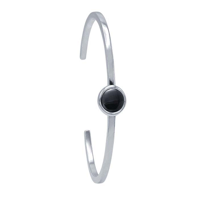 Sterling Silver 10mm Round Cuff Bracelet Mounting