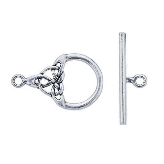 Sterling Silver 22 x 19.7mm Celtic Toggle Clasp
