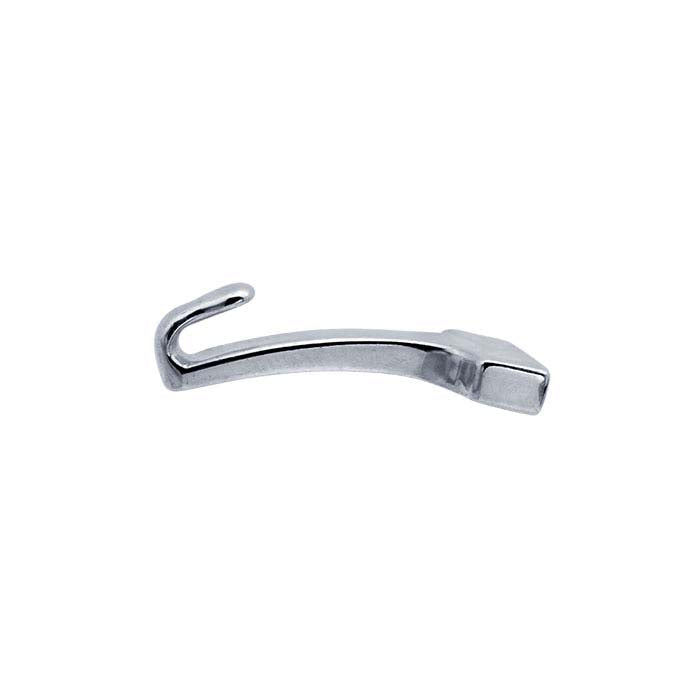 Sterling Silver 28.5 x 8.4mm Hook Clasp, 2-Strand
