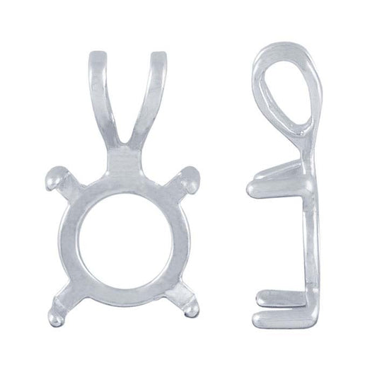 Sterling Silver Round Pendant Mounting