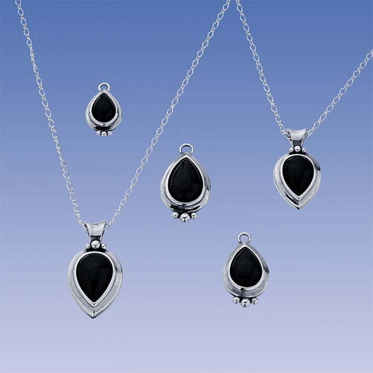 Sterling Silver 13 x 9mm Pear Pendant Mounting