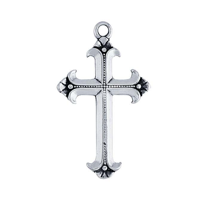 Sterling Silver Two-Sided Cross Pendant
