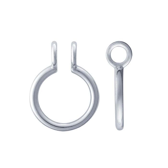 Sterling Silver Round Ring Keeper Pendant