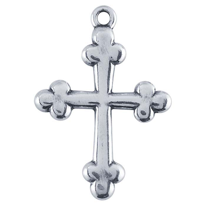 Sterling Silver Botonnee Cross Pendant