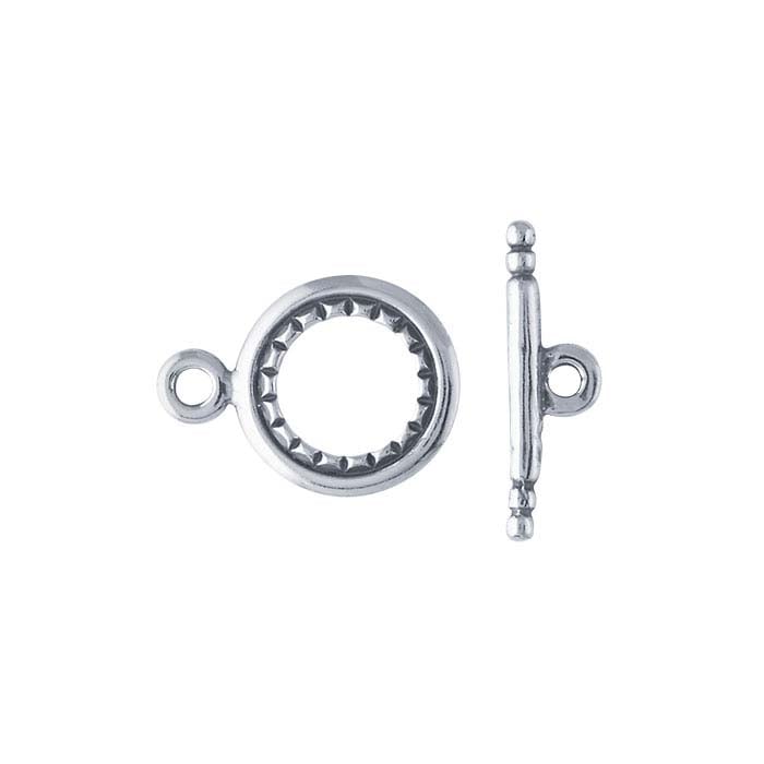 Sterling Silver 15.3 x 16mm Fancy Toggle Clasp