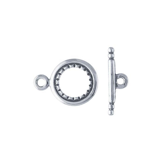 Sterling Silver 15.3 x 16mm Fancy Toggle Clasp