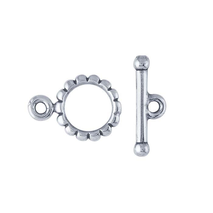 Sterling Silver 14.5 x 15.5mm Fancy Toggle Clasp