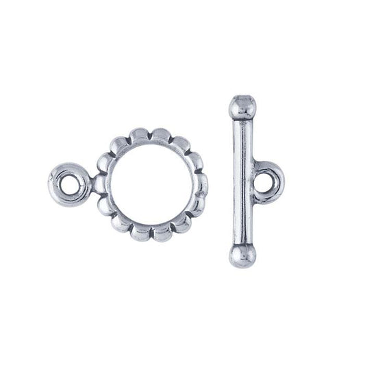 Sterling Silver 14.5 x 15.5mm Fancy Toggle Clasp
