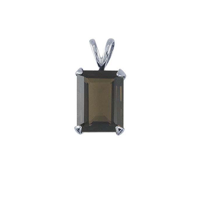 Sterlingsilber 16 x 12mm Smaragdschliff ReadySet™ Anhängerfassung