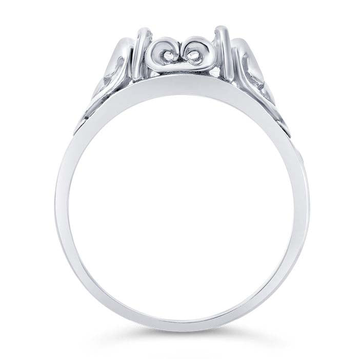 Sterling Silver 10 x 8mm Oval Cabochon Ring Mounting