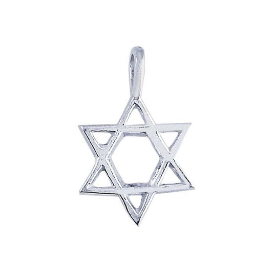 Sterling Silver Religious Magen David Pendant Charm