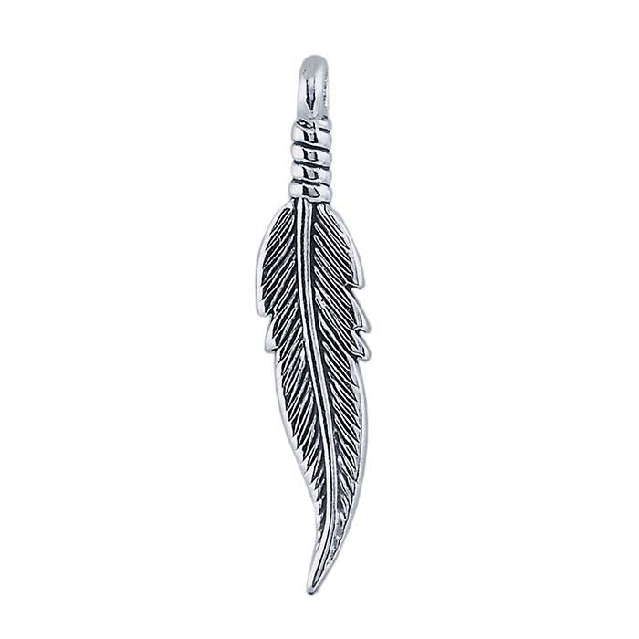 Sterling Silver Feather Pendant