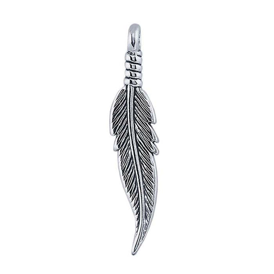 Sterling Silver Feather Pendant