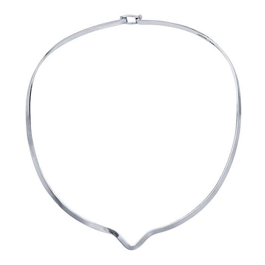 Sterling Silver 2.7mm Notched Flat-Wire Neck Ring