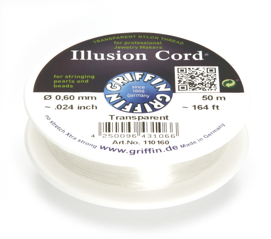 Griffin™ Illusion Cord – Transparent Nylon Thread, 50m (164ft)