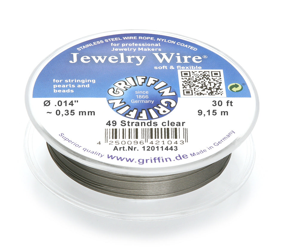 Griffin™ Jewelry Wire – 19 or 49 -Strand Clear Beading Wire for Professional Stringing