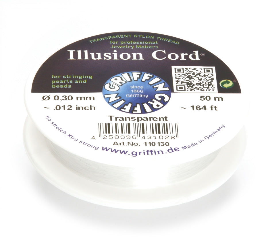 Griffin™ Illusion Cord – Transparent Nylon Thread, 50m (164ft)