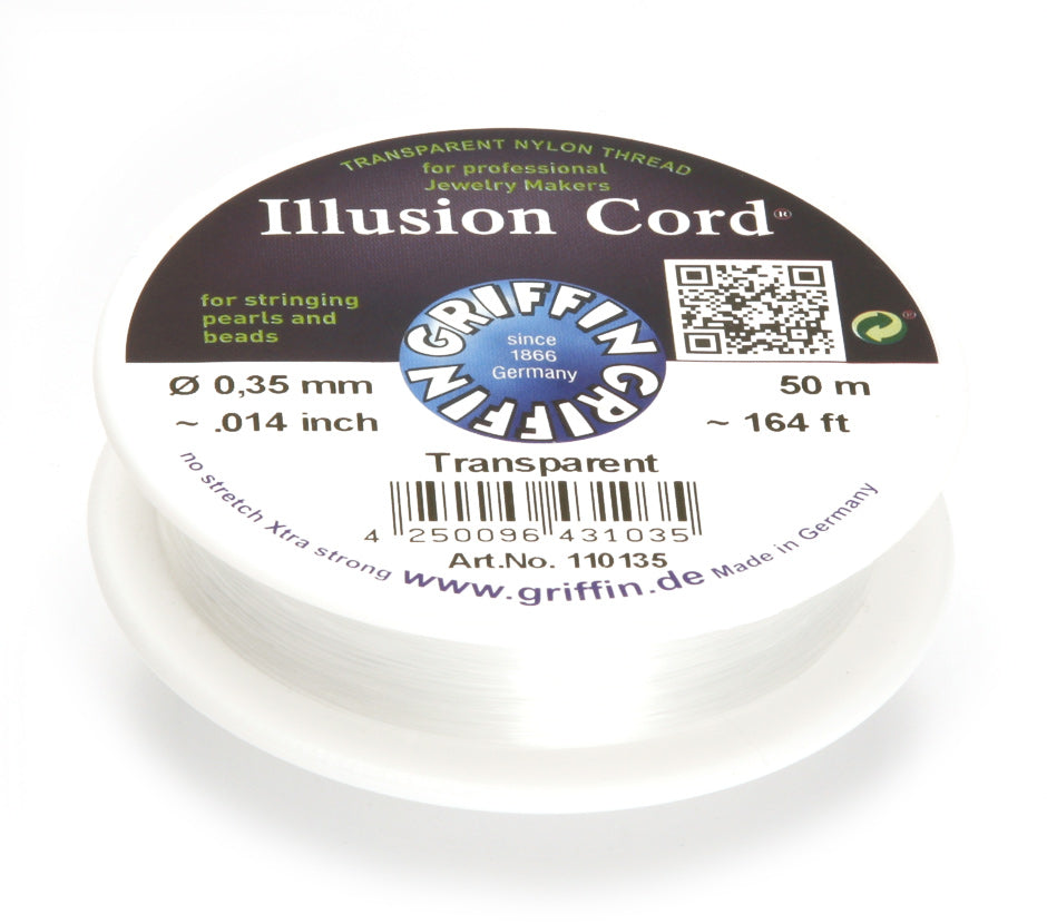 Griffin™ Illusion Cord – Transparent Nylon Thread, 50m (164ft)