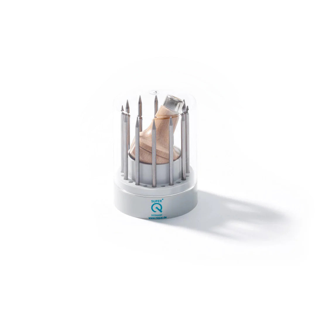 NIQUA® "12" SUPER Q Beading Tool Assortment, 12 Pcs. + Handle - for Soft Precious Metals