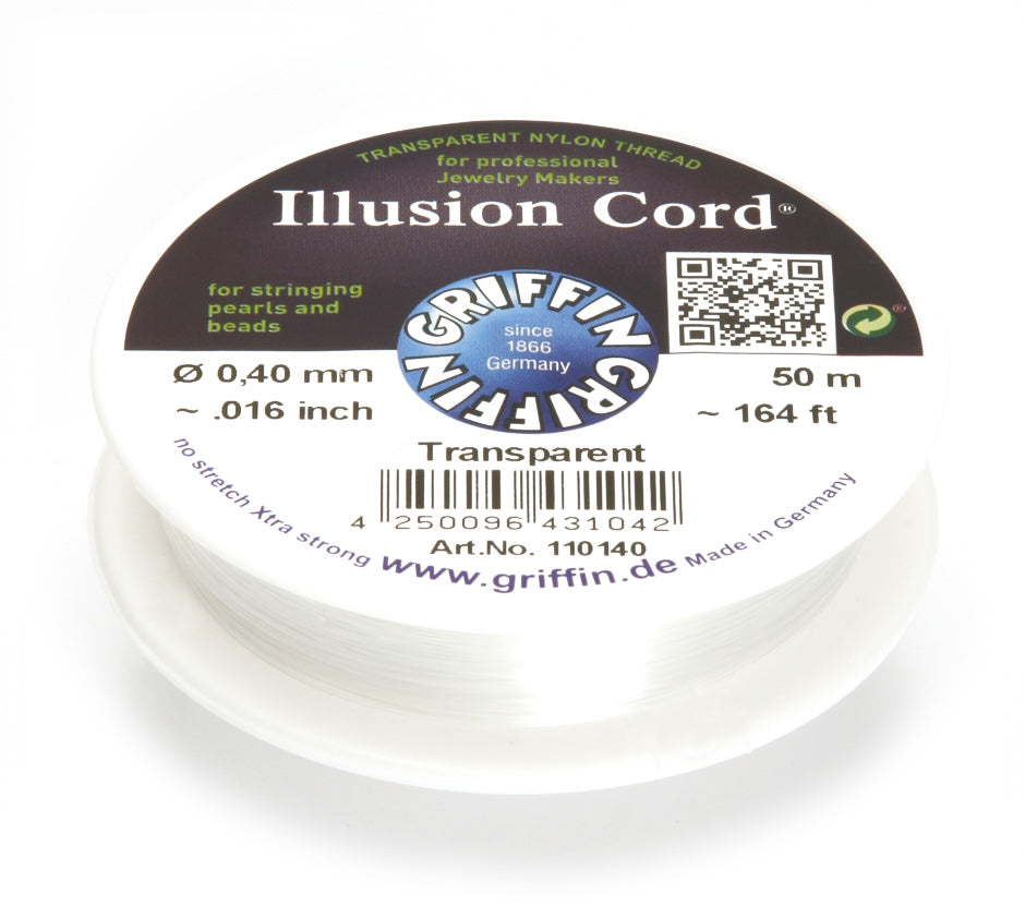 Griffin™ Illusion Cord – Transparent Nylon Thread, 50m (164ft)