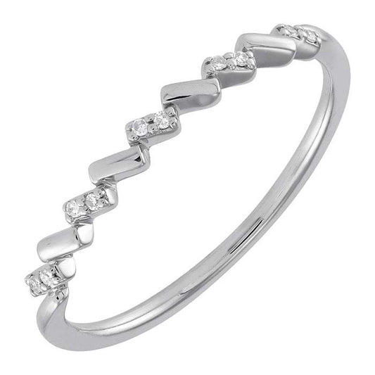 Sterling Silver Diamond-Set Band