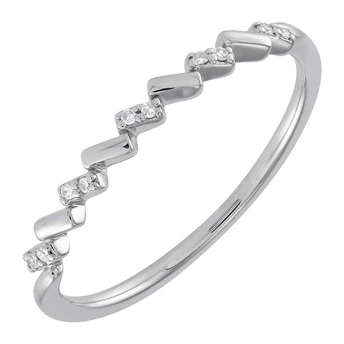 Sterling Silver Diamond-Set Band