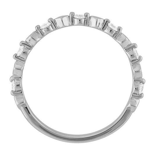 Sterling Silver Diamond-Set Stacking Ring