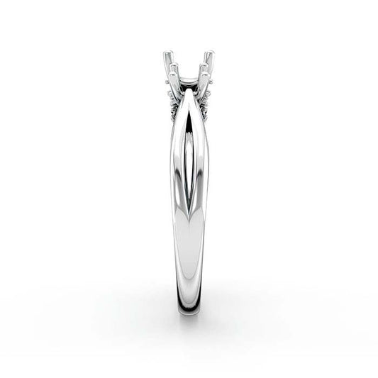 18K White Gold Round Multi Stone Ring Mounting