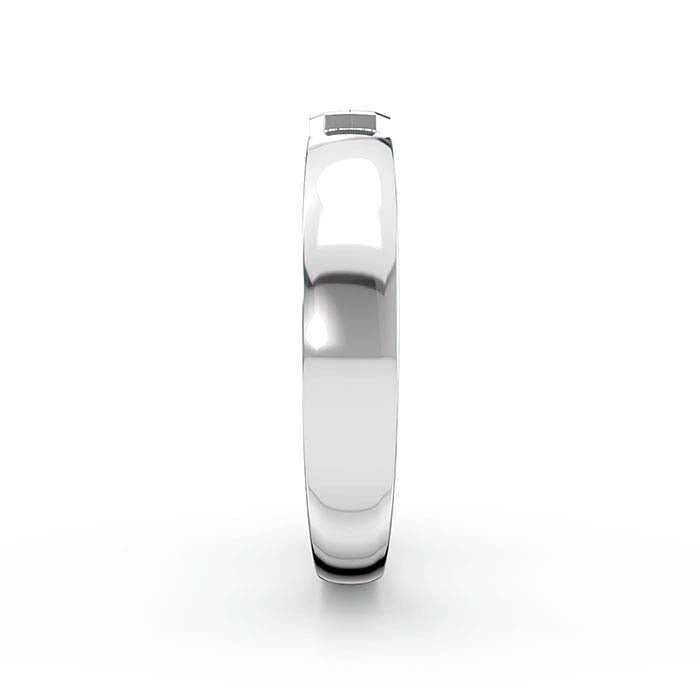 14K White Gold 5 x 4mm Emerald-Cut Solitaire Stone Ring Mounting