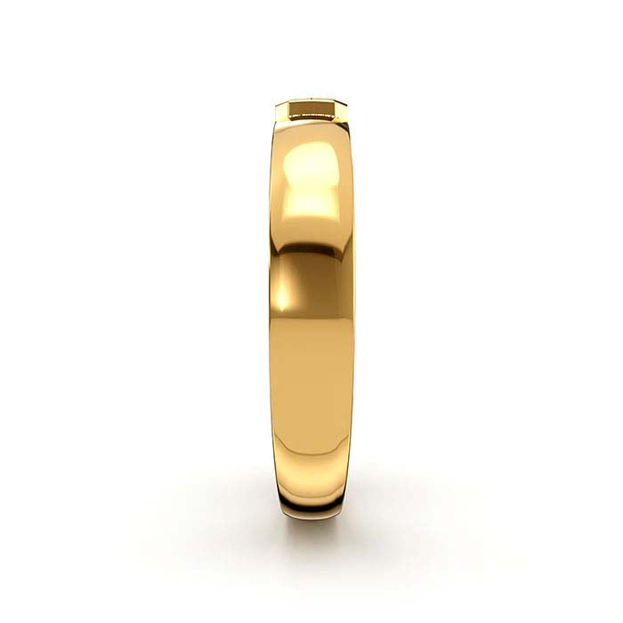 14K Yellow Gold 5 x 4mm Emerald-Cut Solitaire Stone Ring Mounting