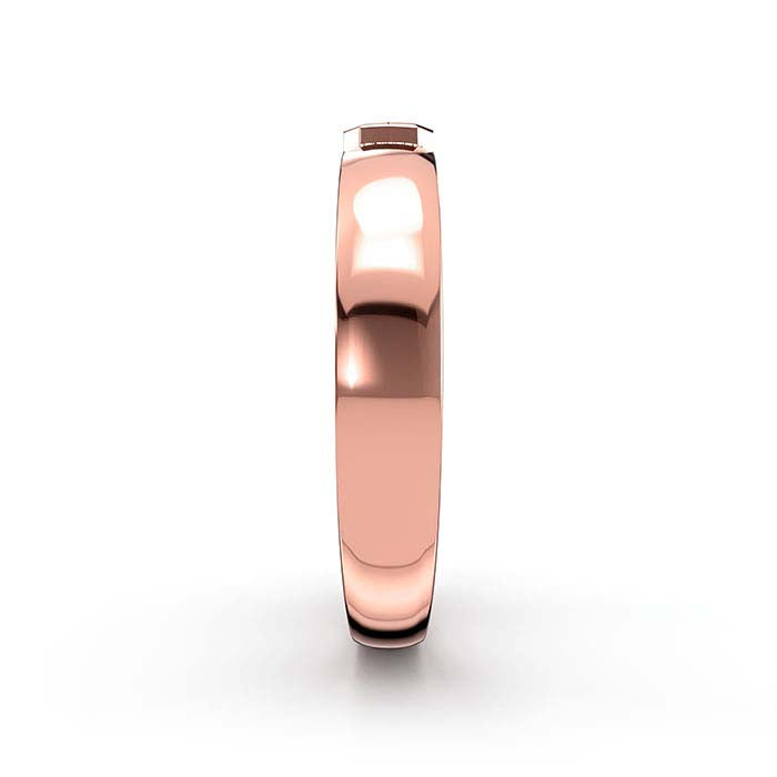 18K Rose Gold 5 x 4mm Emerald-Cut Solitaire Stone Ring Mounting