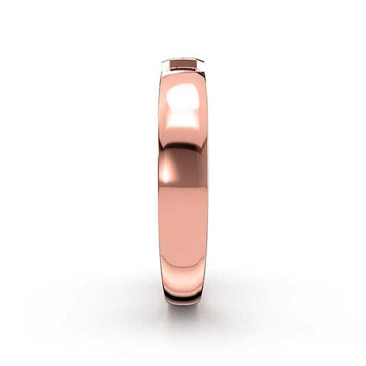 18K Rose Gold 5 x 4mm Emerald-Cut Solitaire Stone Ring Mounting