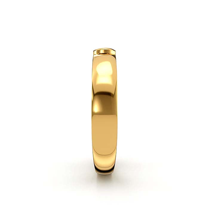 14K Yellow Gold 5 x 4mm Oval Solitaire Stone Ring Mounting
