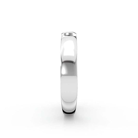 18K White Gold 5 x 4mm Oval Solitaire Stone Ring Mounting