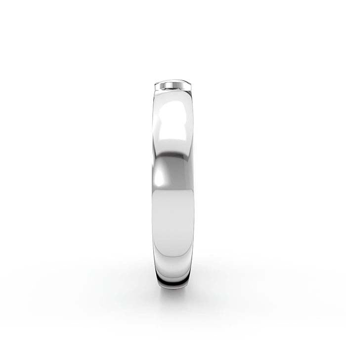 18K White Gold 5 x 4mm Oval Solitaire Stone Ring Mounting