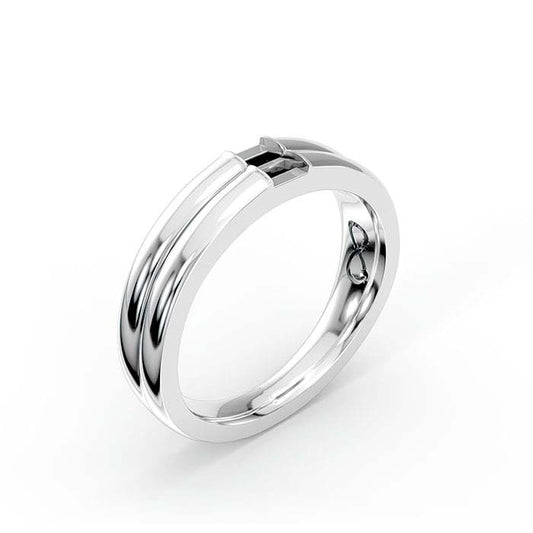 14K White Gold 3 x 2mm Baguette Stone Ring Mounting